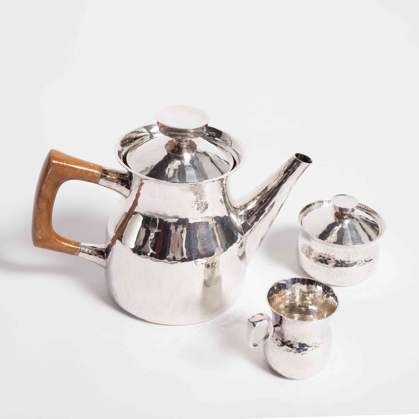 70s Eric Löfman Sterling Silver Coffee Service from Swedish MGAB